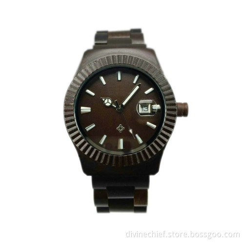 100% Natural Wooden Watch 3 ATM Waterproof Custom Wood Watch For Lady And Men